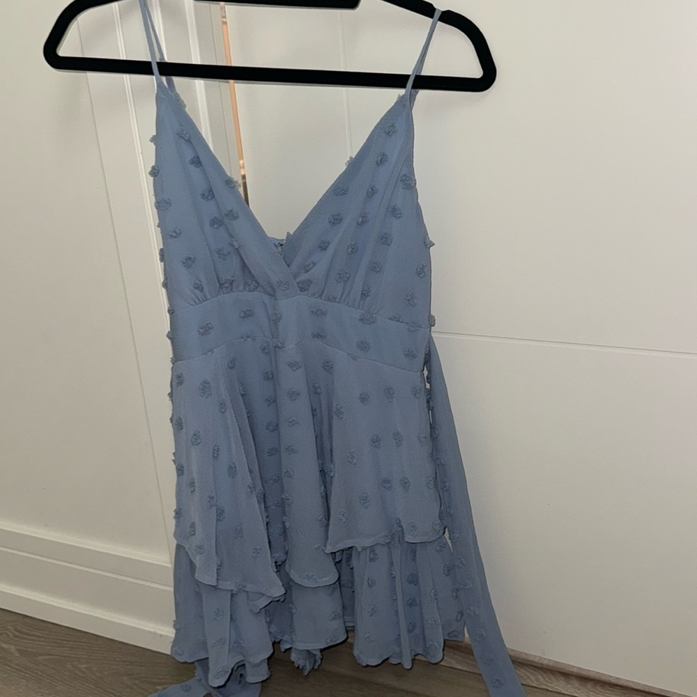 Blue romper dress